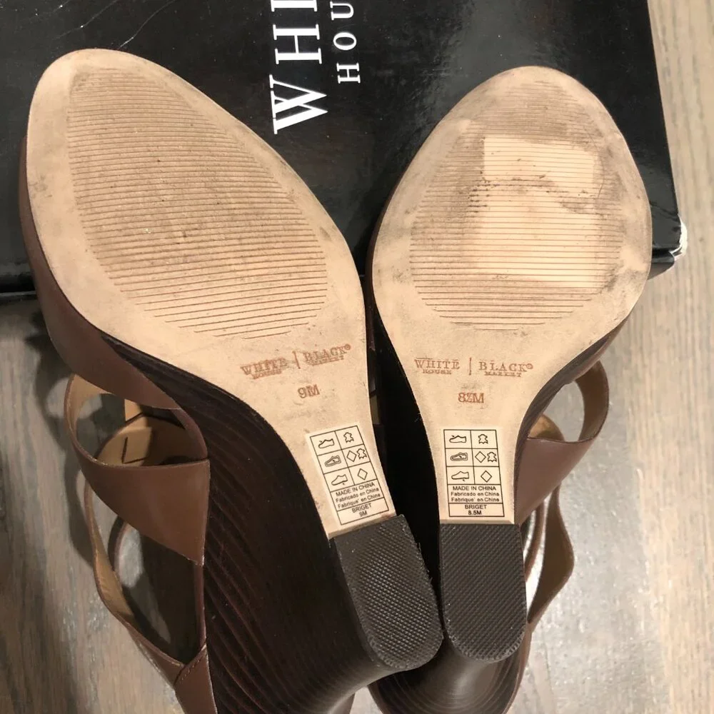 White House Black Market - Briget Wedge Heels - Sizing is 8.5 Right and 9 Left - Picture 5 of 6